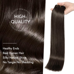 KooKaStyle Real Human Hair Clip-in Extensions | 7PCS 120g Straight Soft & Silky Natural Hair for Women