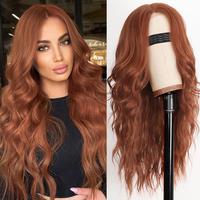 KooKaStyle Long Wavy Black Wig for Women, 26 Inch Synthetic Lace Front Heat Resistant Wig with Middle Part for Daily & Party Wear