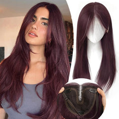 KooKaStyle 3D 360° Cover Hair Topper Clip for Women with Thinning Hair, Fluffy Natural Hair Piece with Anti-Slip Clips