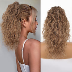 KooKaStyle Wavy Claw Ponytail Extension 18/30 Inch Curly Synthetic Hairpiece for Women