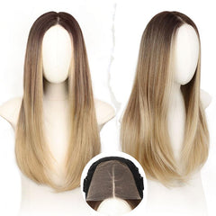 KooKaStyle 5x7 Synthetic Lace Front Wig | Straight HD Lace Pre-Plucked Wig 22 Inch Natural Look