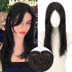 KooKaStyle 3D 360° Cover Hair Topper Clip for Women with Thinning Hair, Fluffy Natural Hair Piece with Anti-Slip Clips