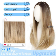 KooKaStyle 5x7 Synthetic Lace Front Wig | Straight HD Lace Pre-Plucked Wig 22 Inch Natural Look