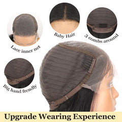 KooKaStyle 13x6 Lace Front Wig | 26 Inch Long Body Wave Synthetic Wig, Pre-Plucked with Baby Hair, Natural Look for Daily Wear