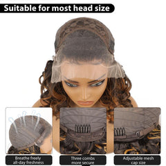 KooKaStyle 13x4 Short Lace Front Wig | 12 Inch Curly Wave Synthetic Wig for Women, Natural Look for Daily & Party Use