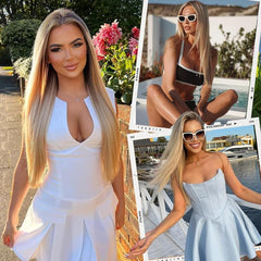 KooKaStyle 5x7 Synthetic Lace Front Wig | Straight HD Lace Pre-Plucked Wig 22 Inch Natural Look