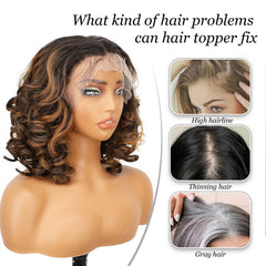 KooKaStyle 13x4 Short Lace Front Wig | 12 Inch Curly Wave Synthetic Wig for Women, Natural Look for Daily & Party Use