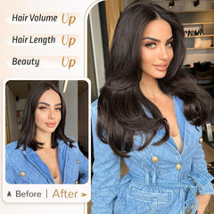 KooKaStyle 3D 360° Cover Hair Topper Clip for Women with Thinning Hair, Fluffy Natural Hair Piece with Anti-Slip Clips