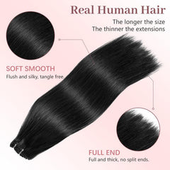 KooKaStyle Straight Real Human Hair Clip-in Extensions | Soft & Silky Natural Human Hair, 7PCS 120g for Women Daily Use