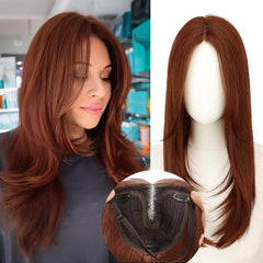 KooKaStyle 3D 360° Cover Hair Topper Clip for Women with Thinning Hair, Fluffy Natural Hair Piece with Anti-Slip Clips