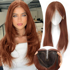 KooKaStyle 3D 360° Cover Hair Topper Clip for Women with Thinning Hair, Fluffy Natural Hair Piece with Anti-Slip Clips