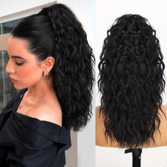 KooKaStyle Wavy Claw Ponytail Extension 18/30 Inch Curly Synthetic Hairpiece for Women