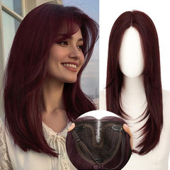 KooKaStyle 3D 360° Cover Hair Topper Clip for Women with Thinning Hair, Fluffy Natural Hair Piece with Anti-Slip Clips