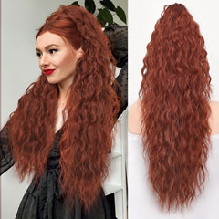 KooKaStyle Wavy Claw Ponytail Extension 18/30 Inch Curly Synthetic Hairpiece for Women
