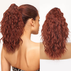 KooKaStyle Wavy Claw Ponytail Extension 18/30 Inch Curly Synthetic Hairpiece for Women