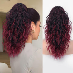 KooKaStyle Wavy Claw Ponytail Extension 18/30 Inch Curly Synthetic Hairpiece for Women
