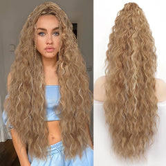 KooKaStyle Wavy Claw Ponytail Extension 18/30 Inch Curly Synthetic Hairpiece for Women