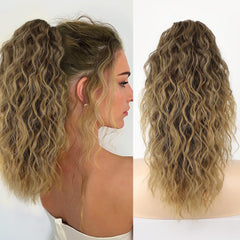KooKaStyle Wavy Claw Ponytail Extension 18/30 Inch Curly Synthetic Hairpiece for Women
