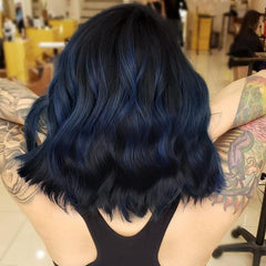 KooKaStyle Curly Bob Wig with Bangs, Short Wavy Synthetic Heat Resistant Wig for Women, Easy to Wear Bob Style Hairpiece